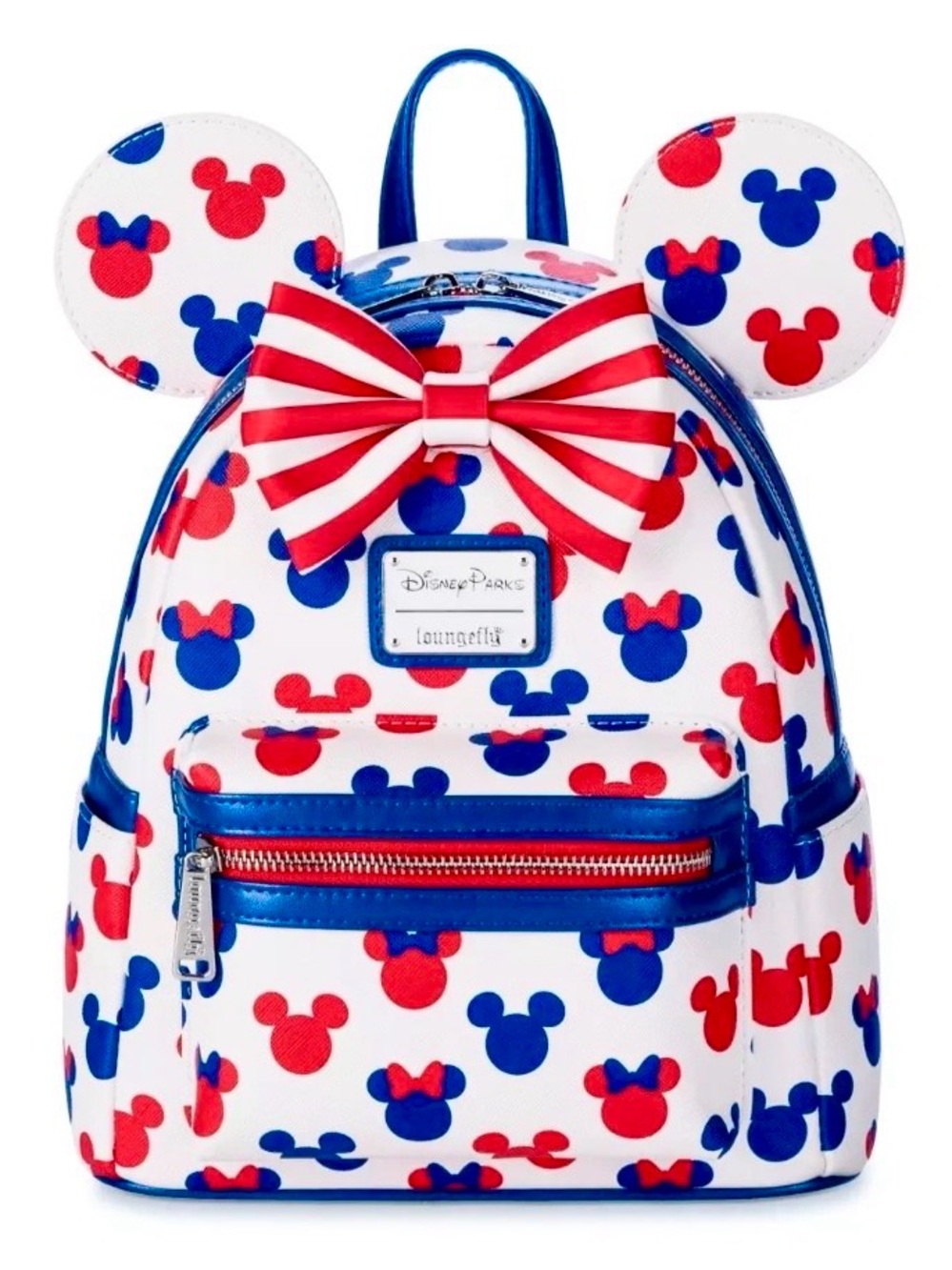 Loungefly x Disney Americana  Red, White & Blue Minnie Mouse  Mini Backpack